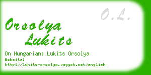 orsolya lukits business card